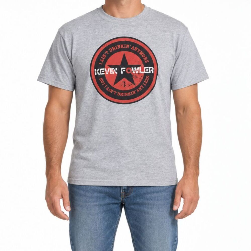 Kevin Fowler Country Band T-Shirt in Gray | Size Large